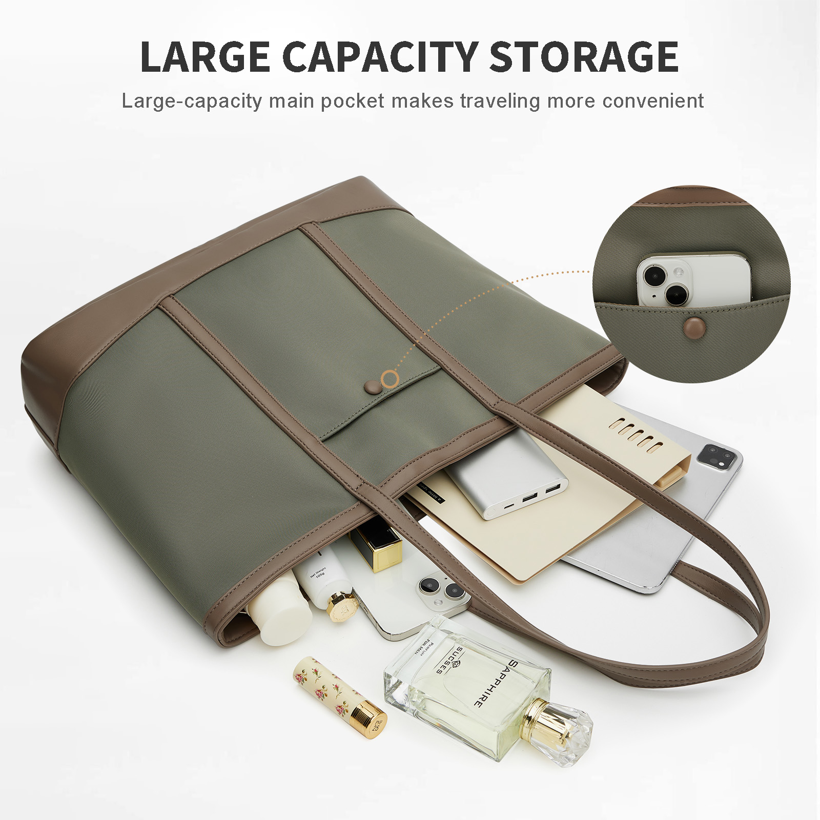 Women Large Shoulder Bag, Zipp - Laptop Accessories Travel Case incelemesi ve fiyatı