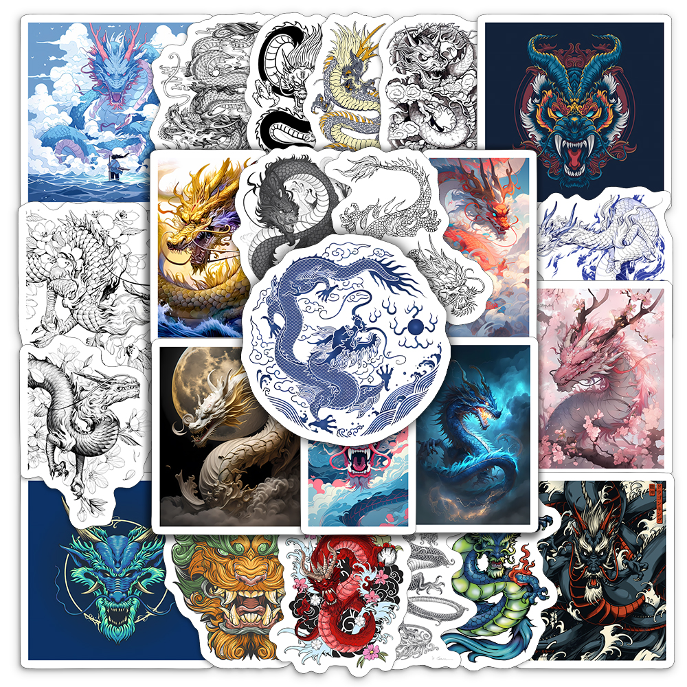 Cool Chinese Dragon Stickers D - Laptop Accessories Cool incelemesi ve fiyatı